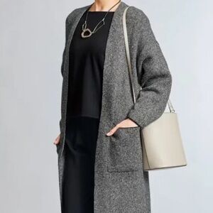 Uniqlo Grey Long Knit Cardigan Outwear